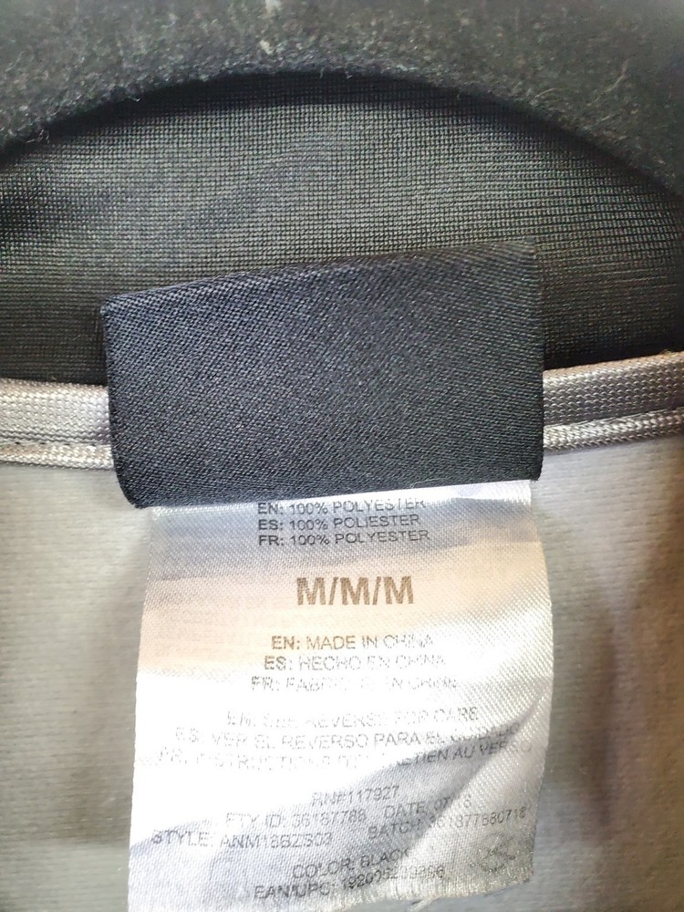 Mens And1 Athletic Jacket Medium Full Zip Black Gray