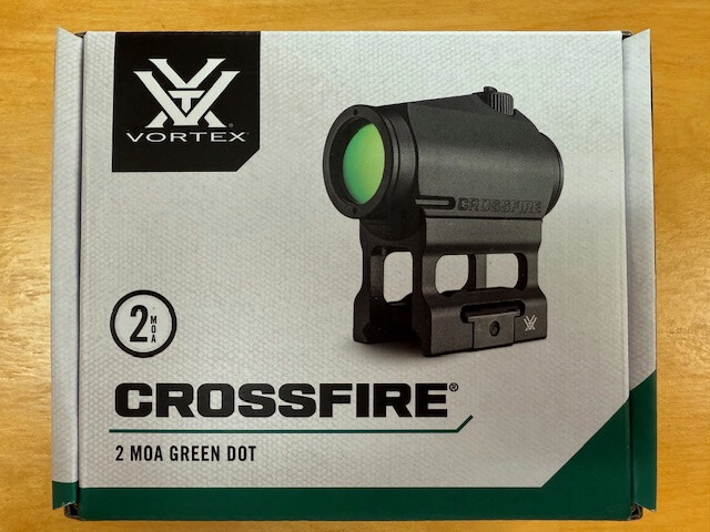 New Vortex Crossfire 2 MOA Green Dot Sight Scope 2/Mounts Auth/Dealer CF-GD2