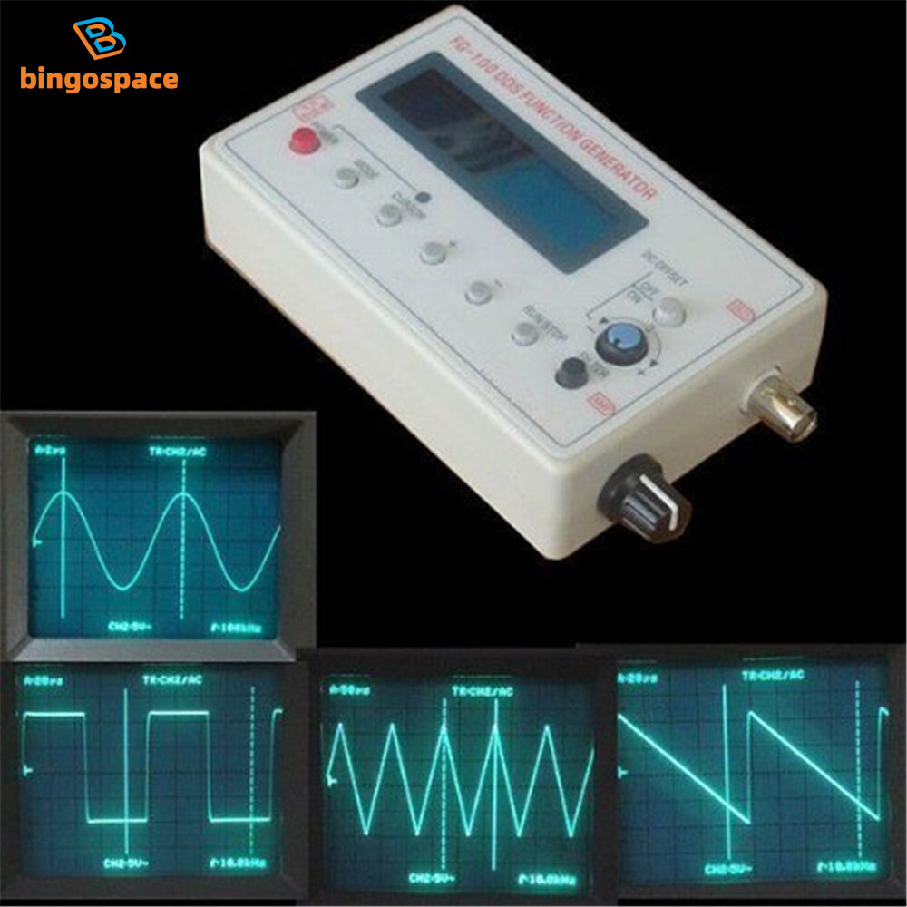 DDS Function Signal Generator Module 1HZ-500KHz Sine+Square Wave+Case FG-100.