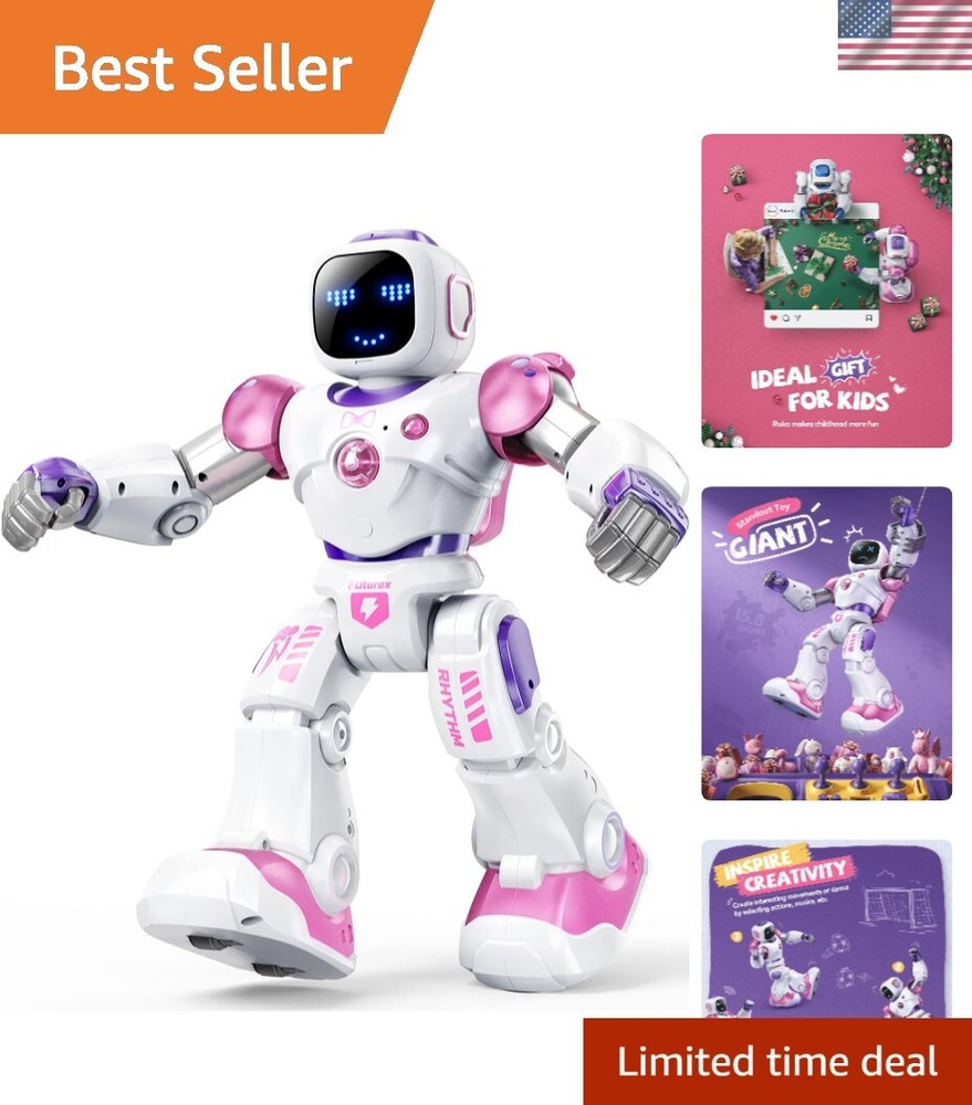 Children's 15.8" Programmable Robot - Dance, Music & Learning Fun for Ages 4-9
