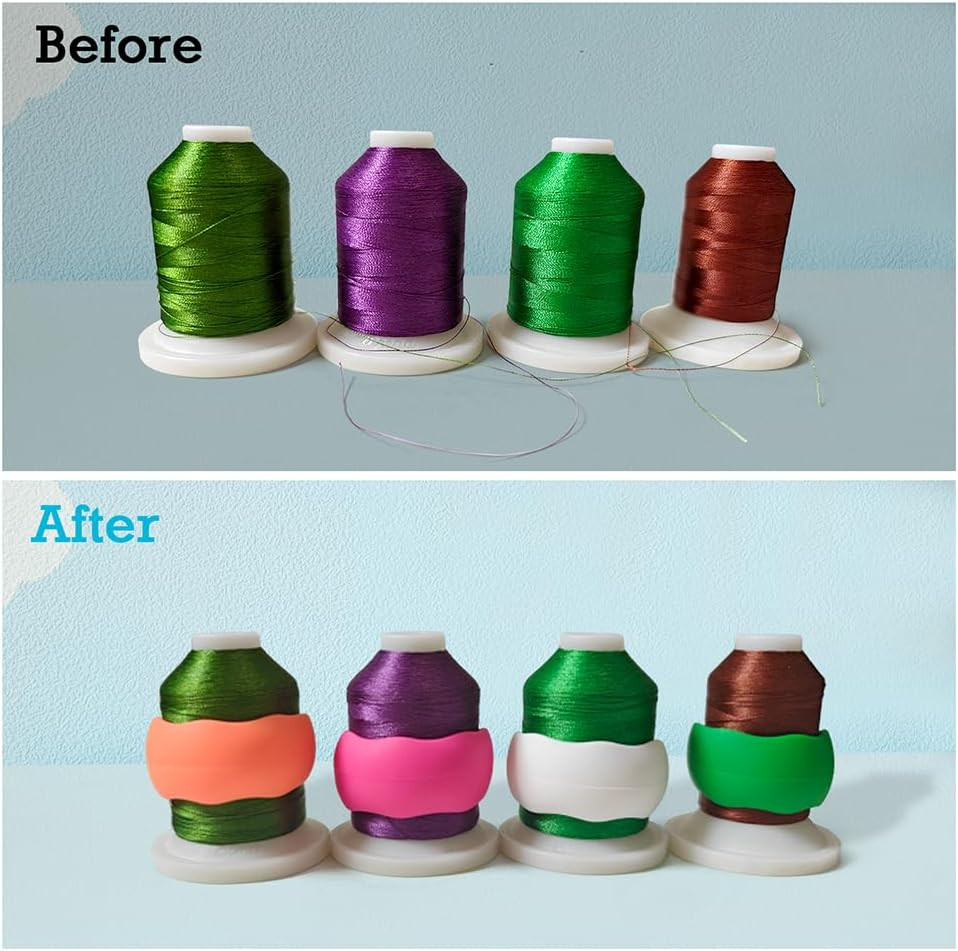 200Pcs Upgraded Thread Holder/Spool Huggers Compatible with Larger Spools- Ke...