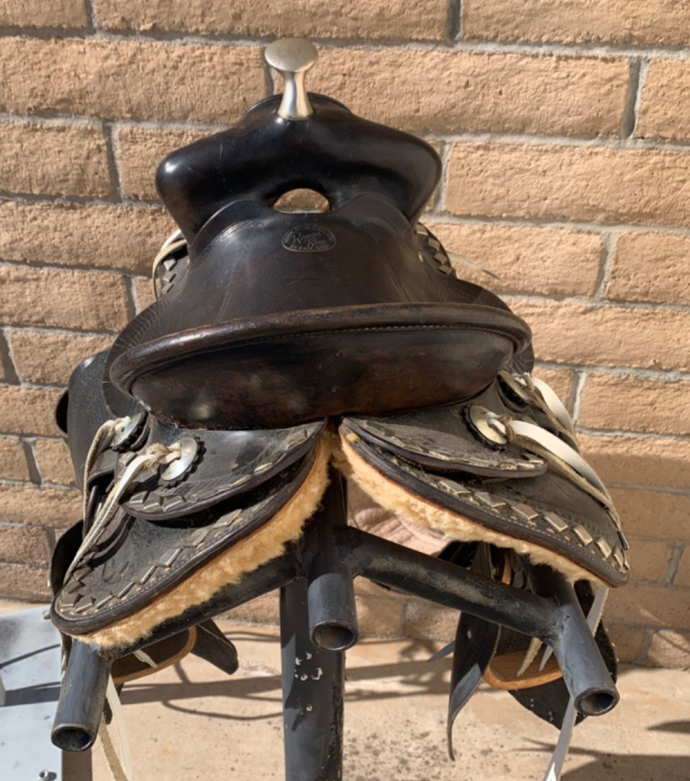 Vintage Western Pony Saddle 12" w/Taps Poco Bueno Bridle Reins Tack Lot