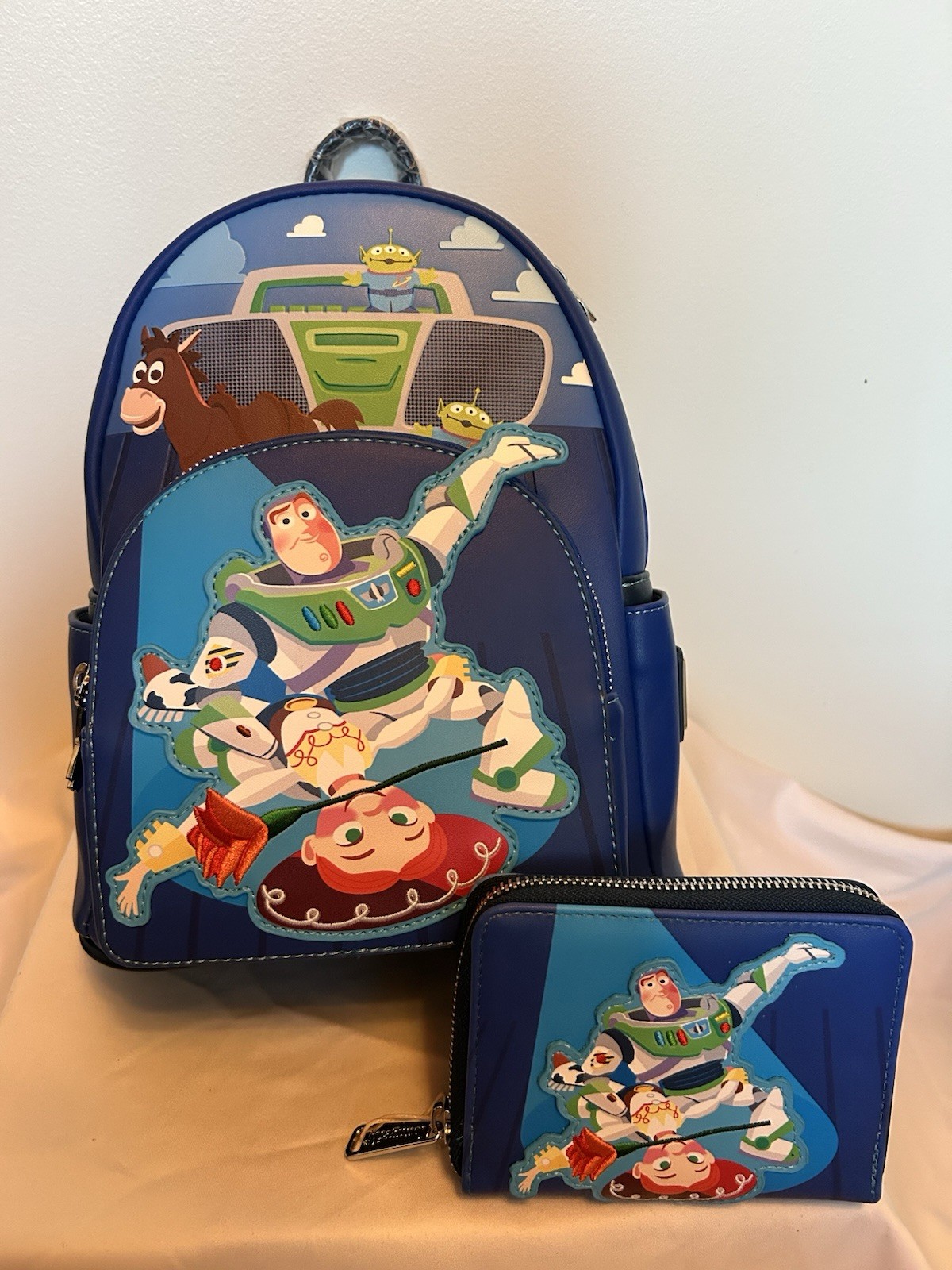 Loungefly Disney Pixar Toy Story Jessie & Buzz Mini Backpack + Wallet Set NEW