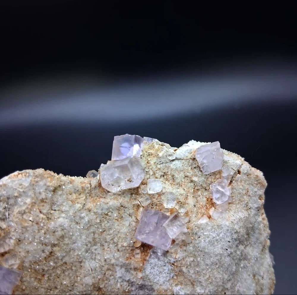 Fluorite on matrix from Berbes, UV Reactive