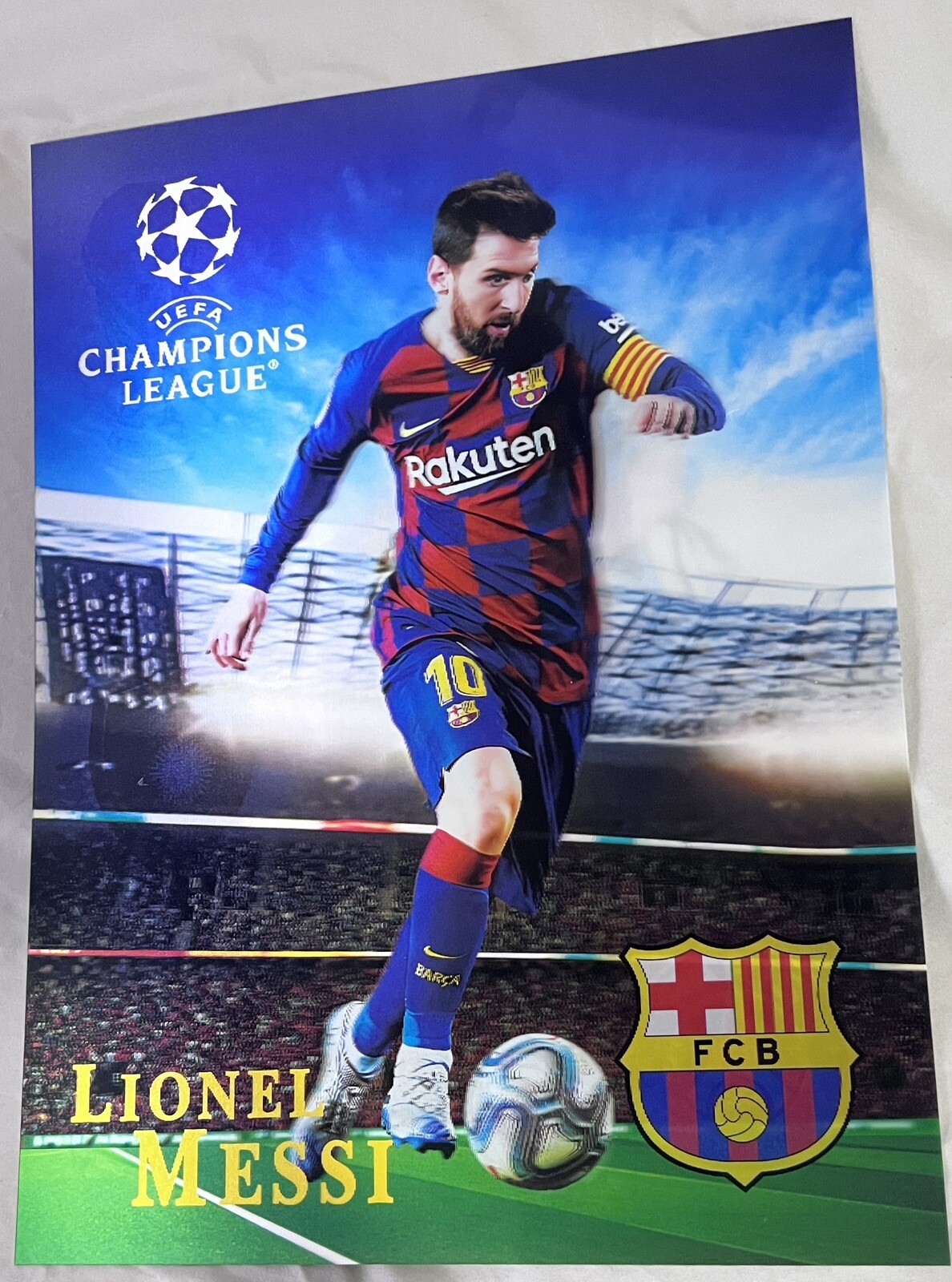 Lionel Messi-3D Poster ,3D Lenticular-3 Images Change