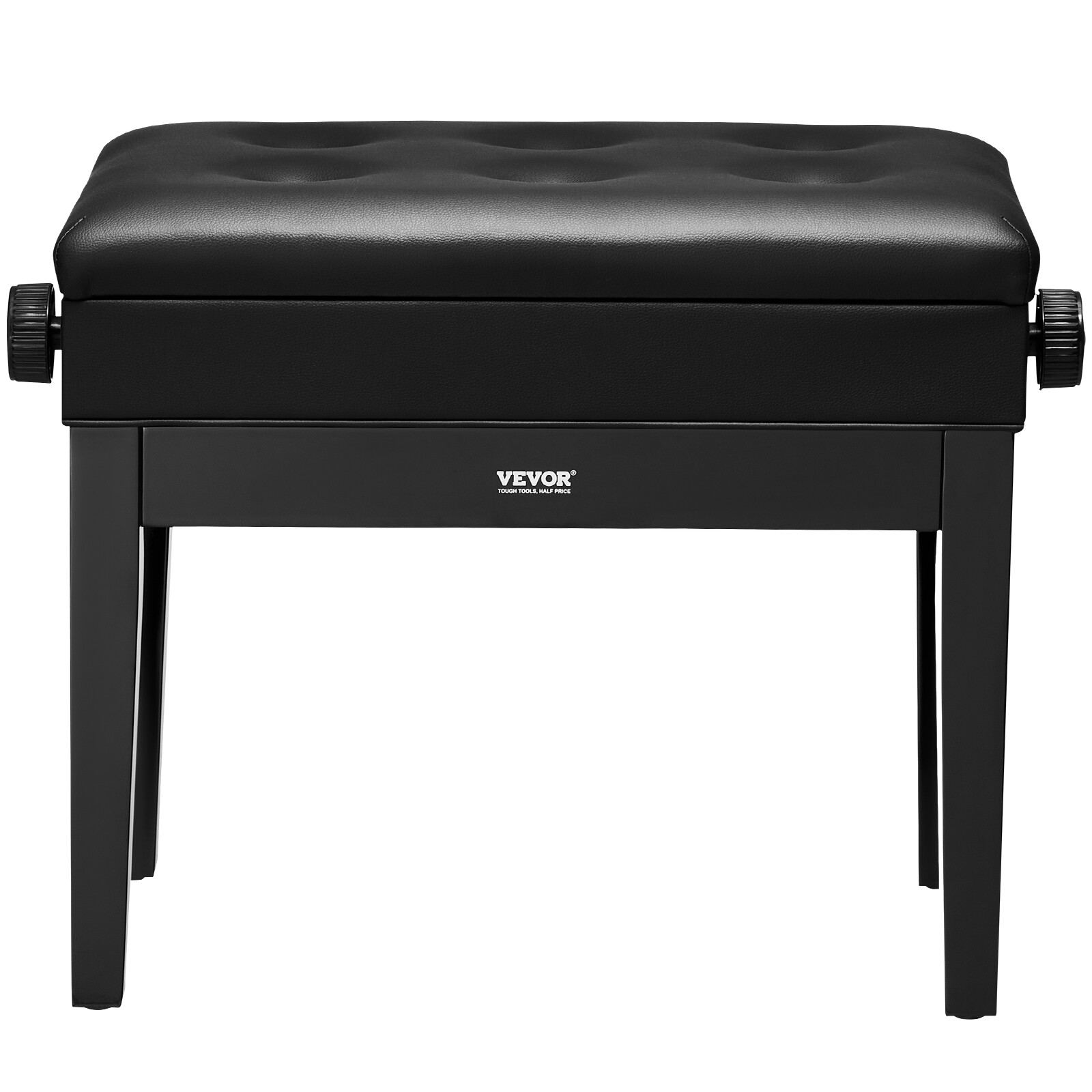 Adjustable Piano Keyboard Bench Storage Padded Seat Wooden Vanity Bookcase Stool