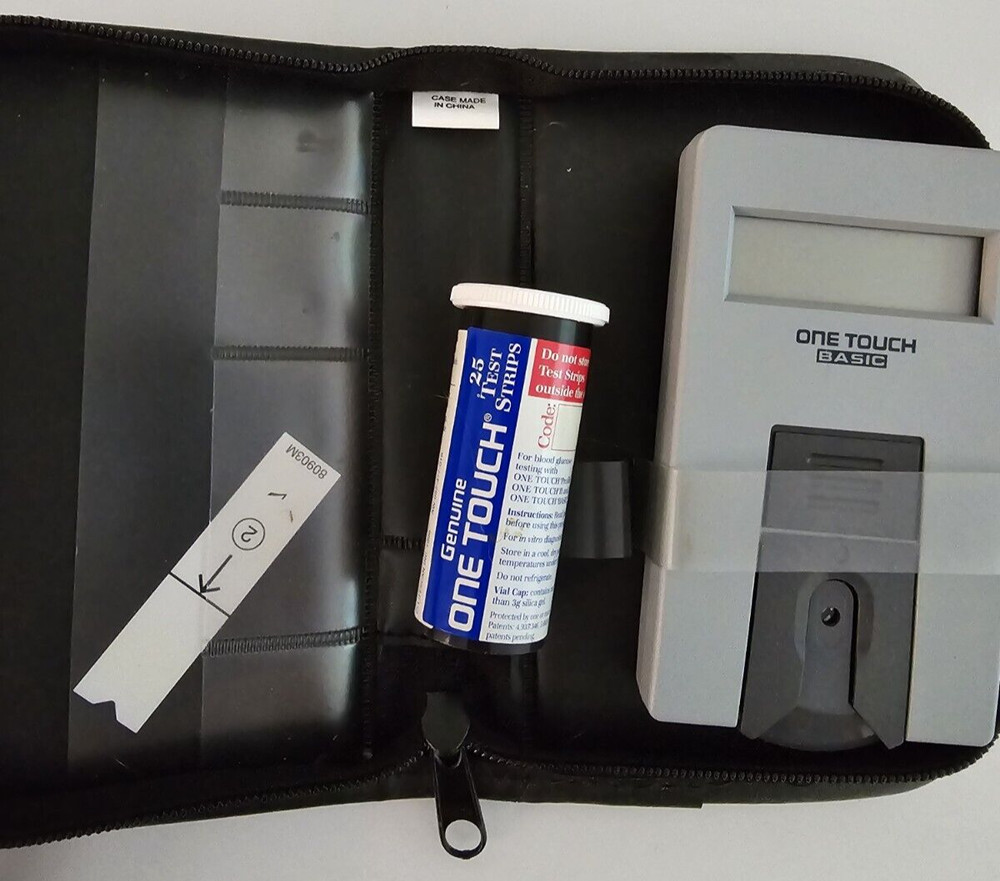 One Touch Basic Glucometer in Black Case