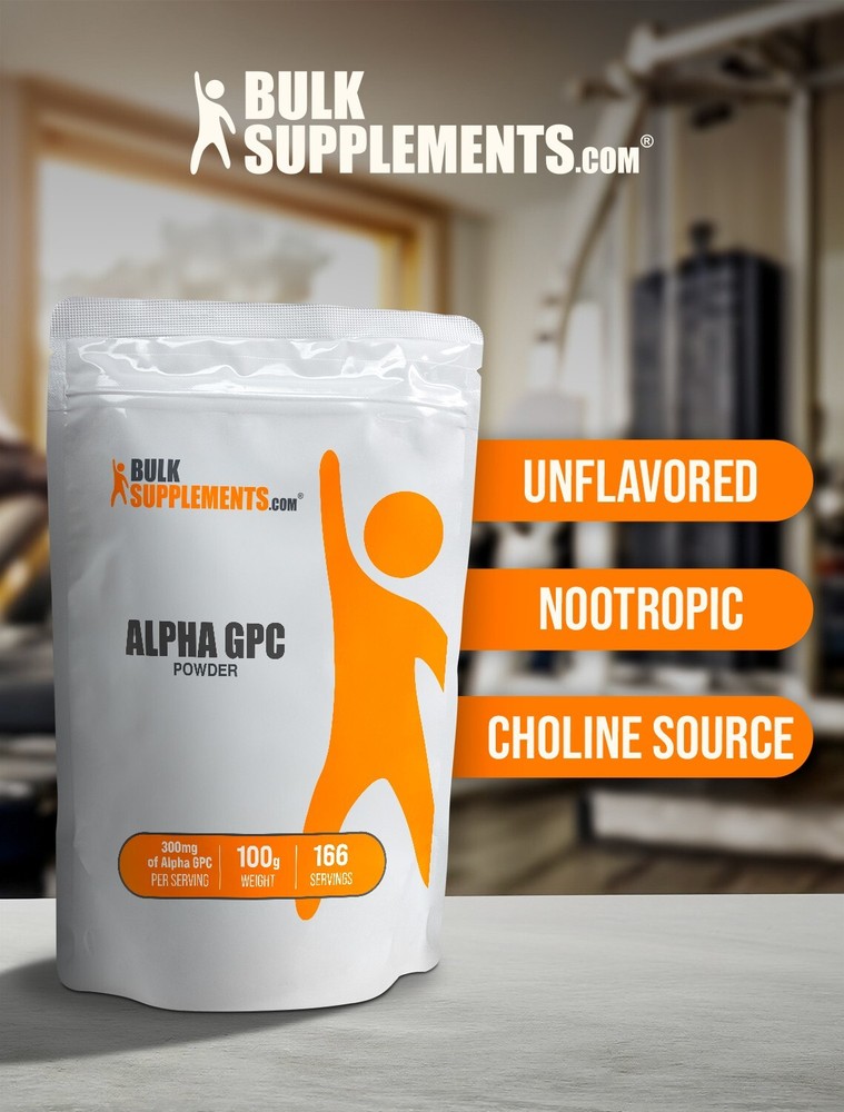 BulkSupplements Alpha GPC Powder 100g - 600mg Per Serving