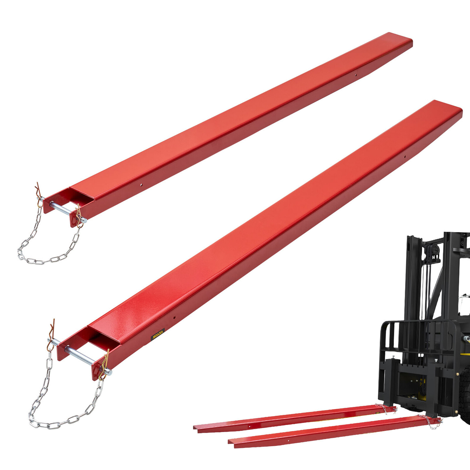 VEVOR Pallet Fork Extensions Forklift 72" x 4.5"/82" x 4.5" Heavy Duty with Pins
