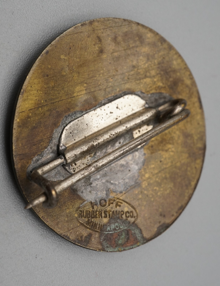 WWII Era Belden - Porter Co. Numbered Employee I.D. Badge by Hoff Rubber Stamp