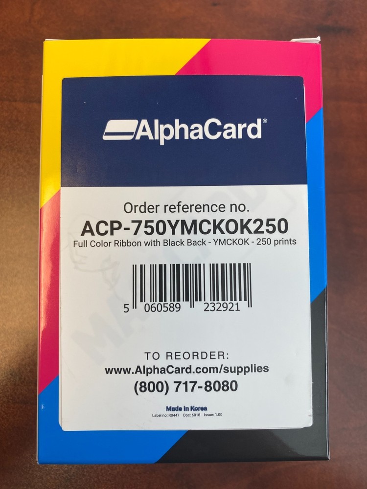 AlphaCard YMCKOK250