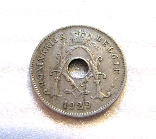 1929 Belgium 10 Centimes Coin