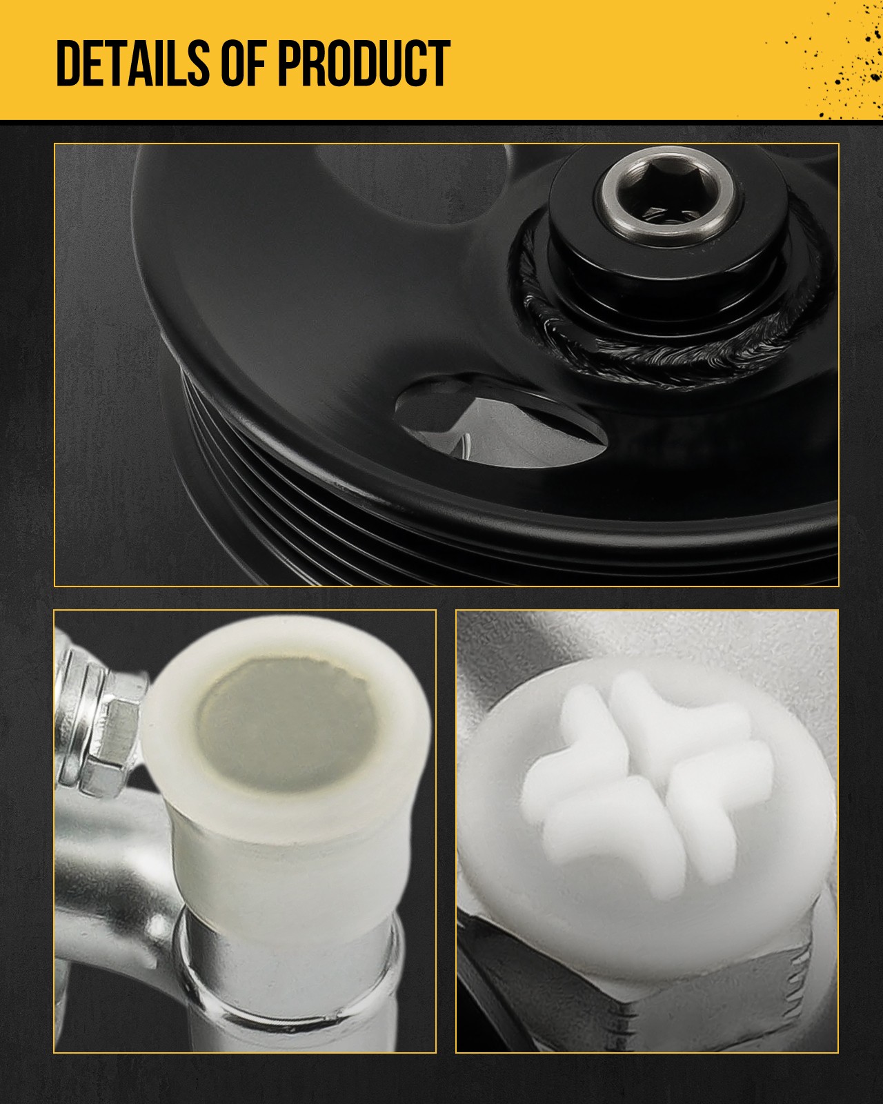 Power Steering Pump with Pulley for 2004-2006 Toyota Sienna Aluminum Iron 215362