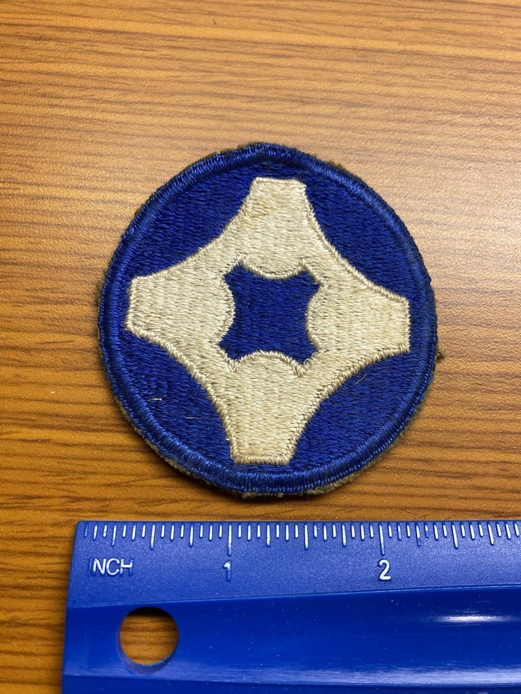 WWII US Army Patch 4th Service Command Blue And White INV2508