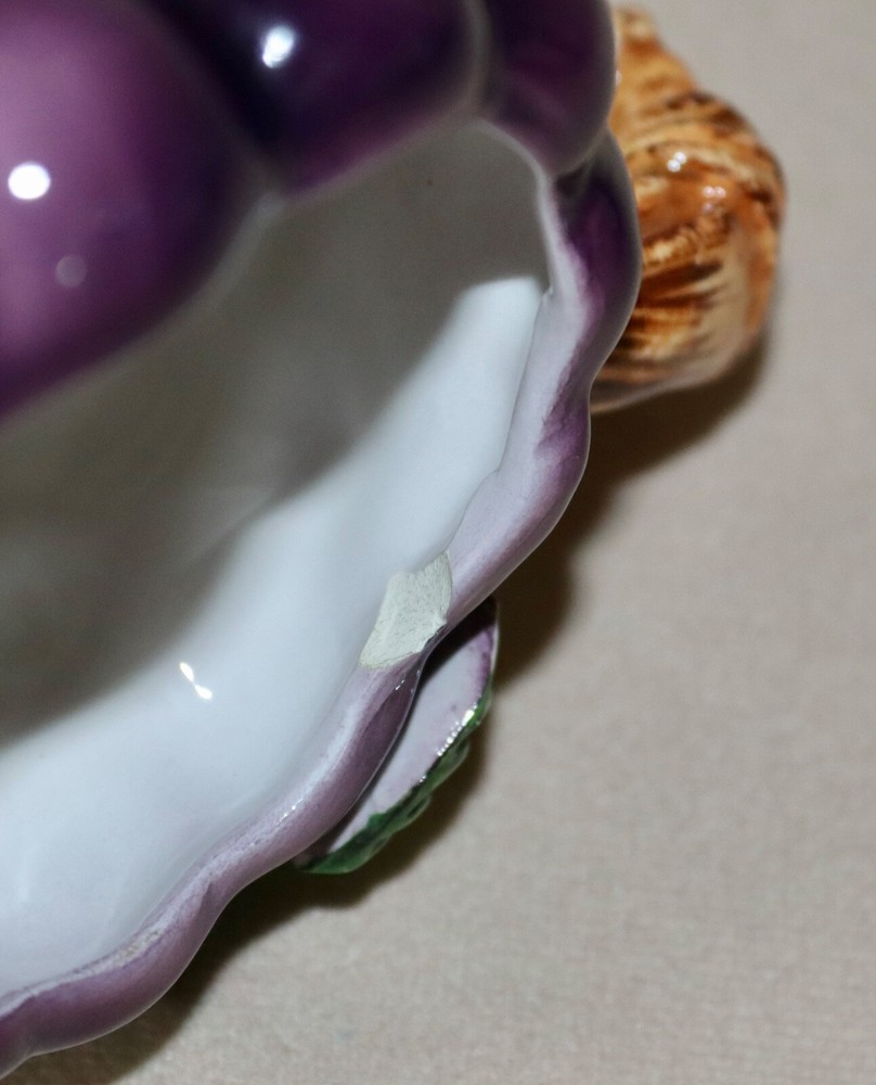 Lefton Grape Cluster Handled Pitcher #641 Red Foil Sticker 1953 - 1971