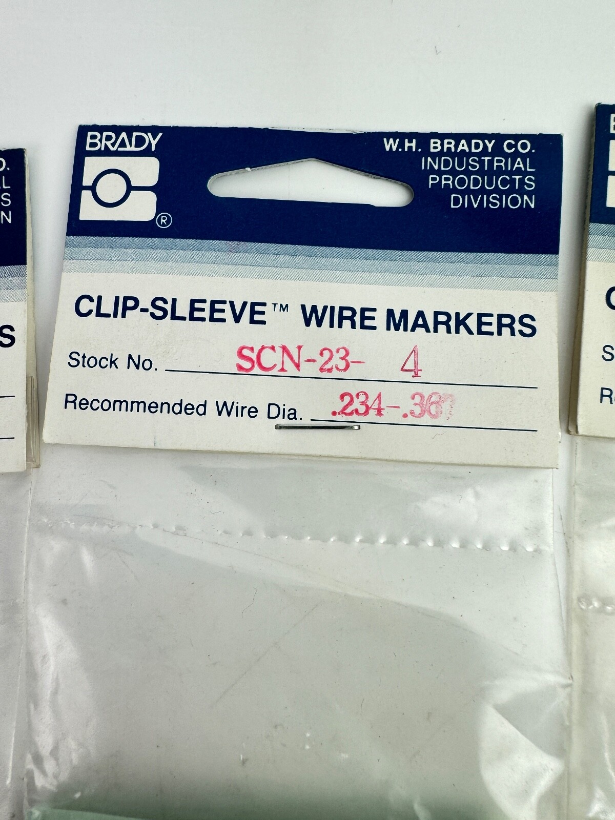 BRADY SCN-23 ASSORTED CLIP-SLEEVE WIRE MARKERS *LOT OF 3 BAGS* #4, 6, 9