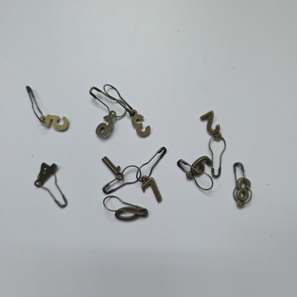 10 PCS Metal Stitch Markers Numbers Digits