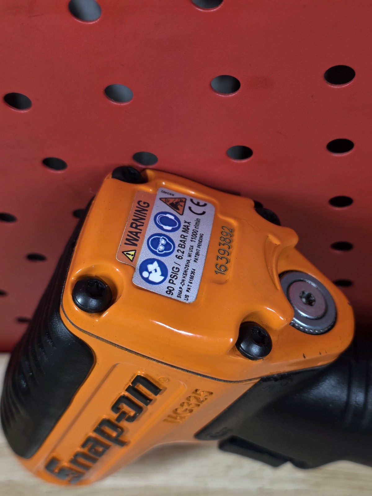 Snap-on Tools MG325 3/8" Drive Air Pneumatic Impact Wrench ORANGE With Boot Nice