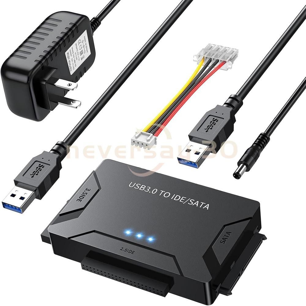 USB 3.0 to IDE & SATA Converter External Hard Drive Adapter Kit 2.5"/3.5" Cable