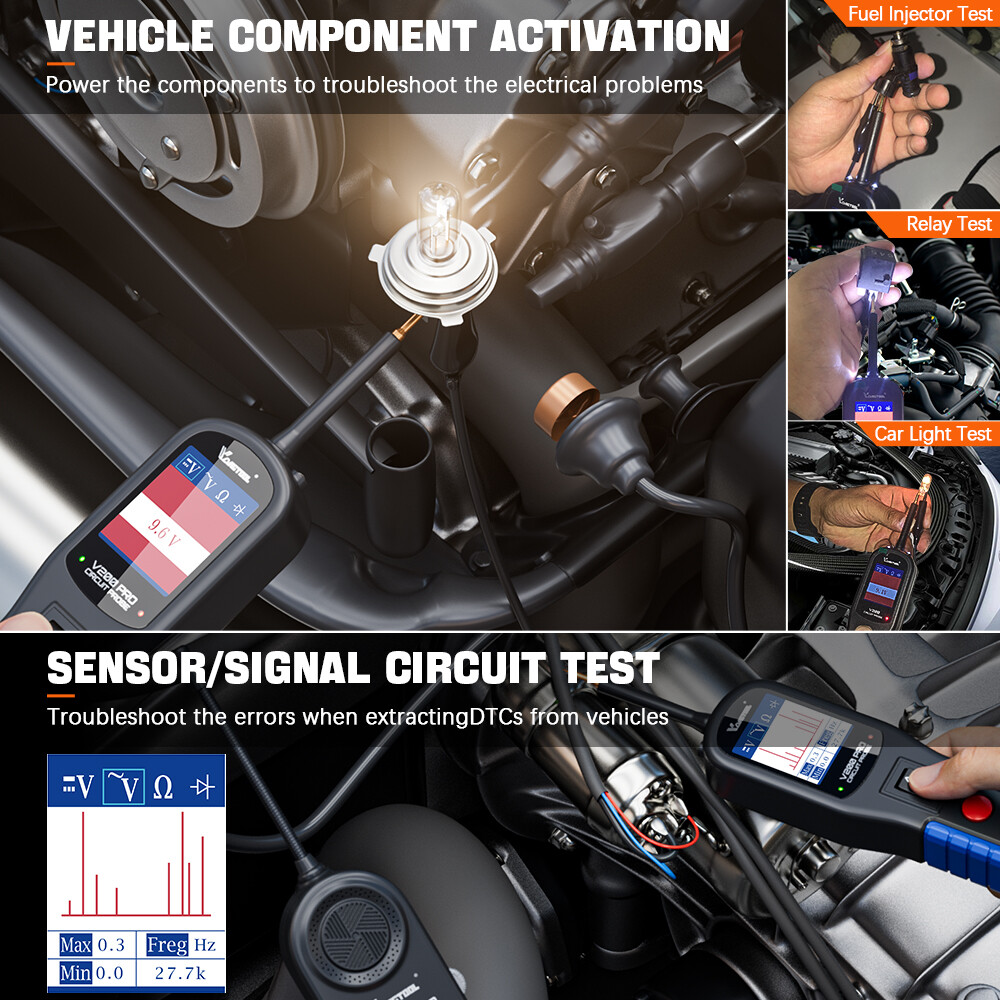 Upgrade V200 Pro Automotive Power Circuit Probe Tester Break Finder with 30 Pin