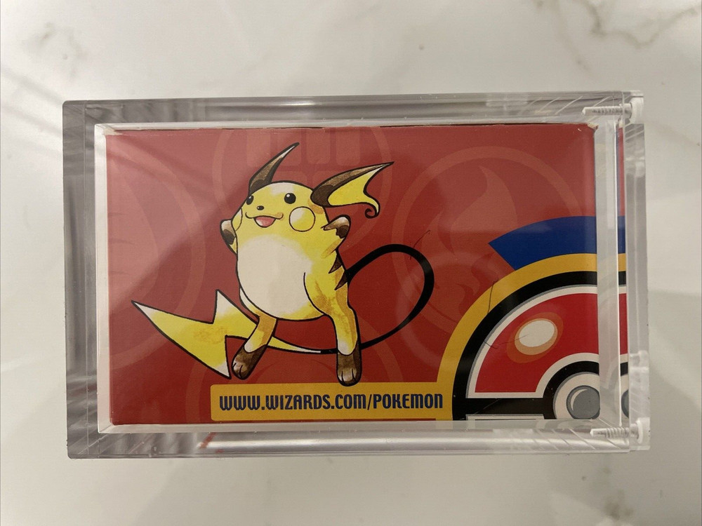 Pokemon EMPTY Booster Box Mint Condition WOTC Base 2 with Plexi Case