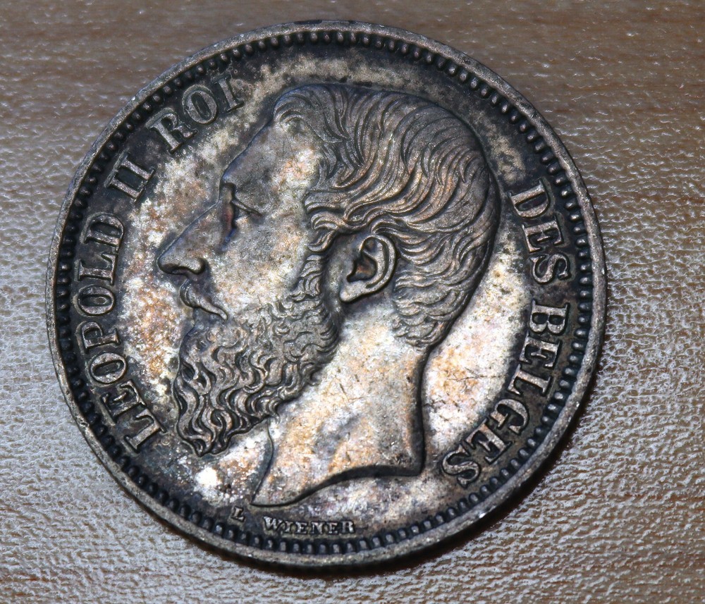 1867 Belgium 2 Francs Silver
