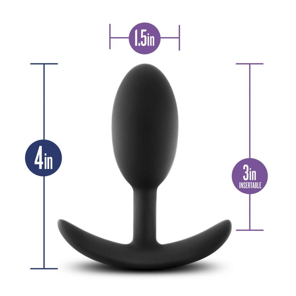 Blush Luxe 4 '' Wearable Vibra Slim Plug Medium - Motion-Activated Butt Plug