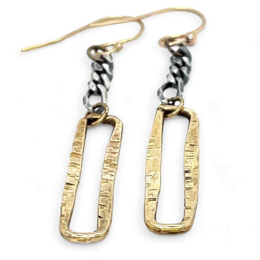 Rectangle Chain Earrings E82576