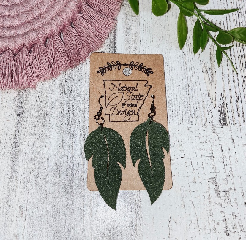 Handmade Boho Felt Dangle Earrings