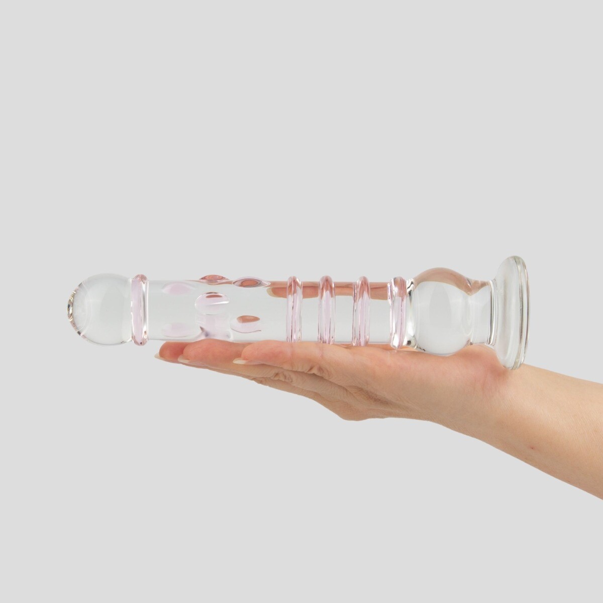 8.5" Large Glass G-spot Anal Dildo Dong Butt Plug Massager Probe Sex Toys