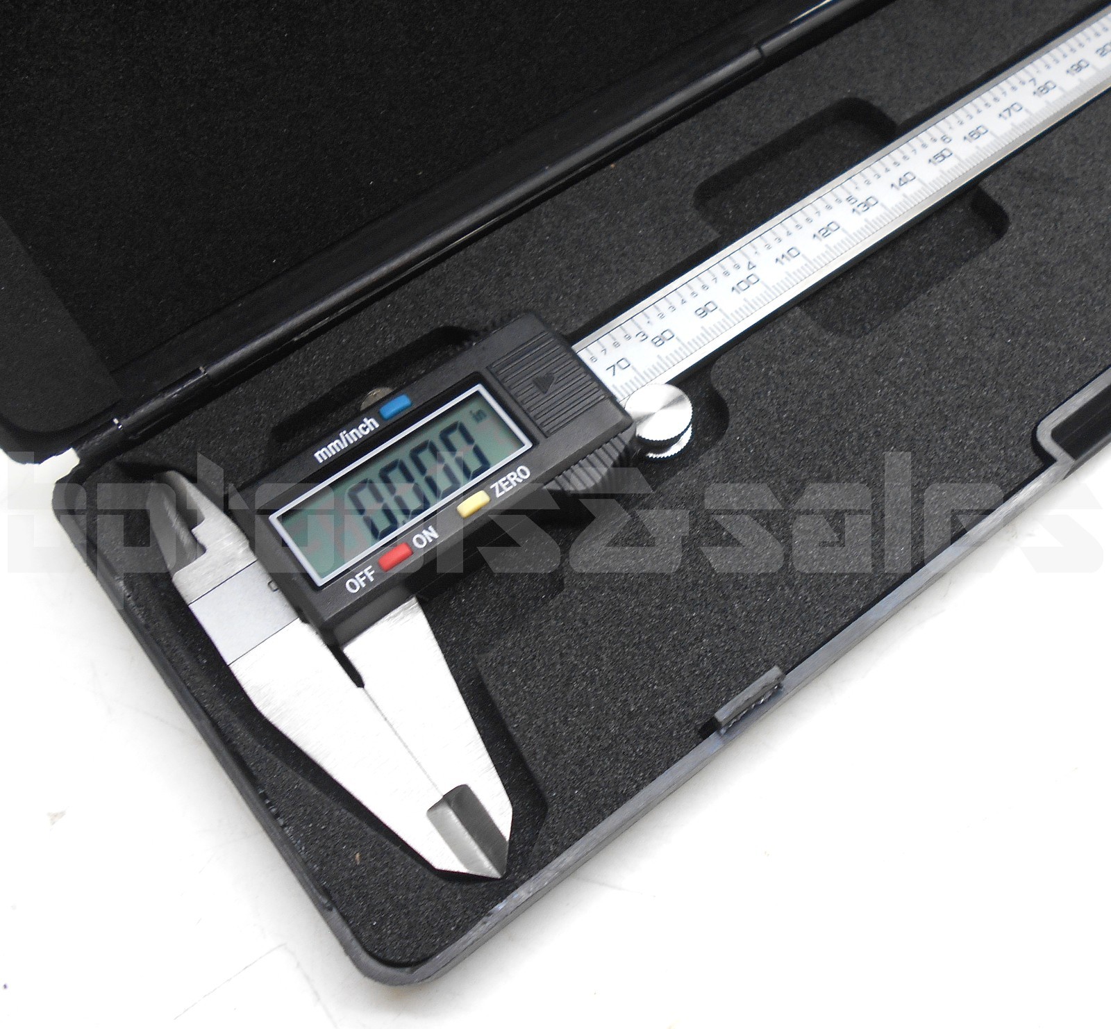 8" Digital Electronic Caliper Precision Stainless Inch/Metric LCD Dial w/ Case
