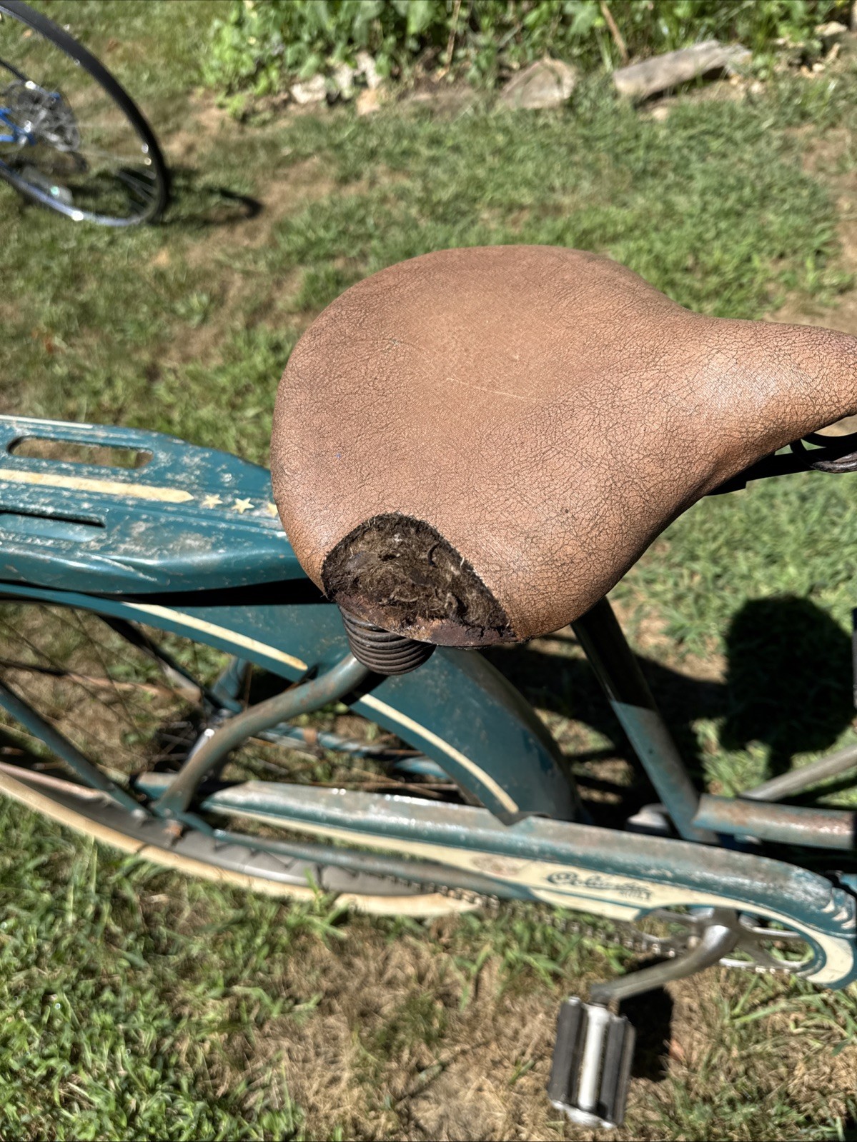 Vintage 1940s 50s Columbia Blue & White All Original Girls Bicycle