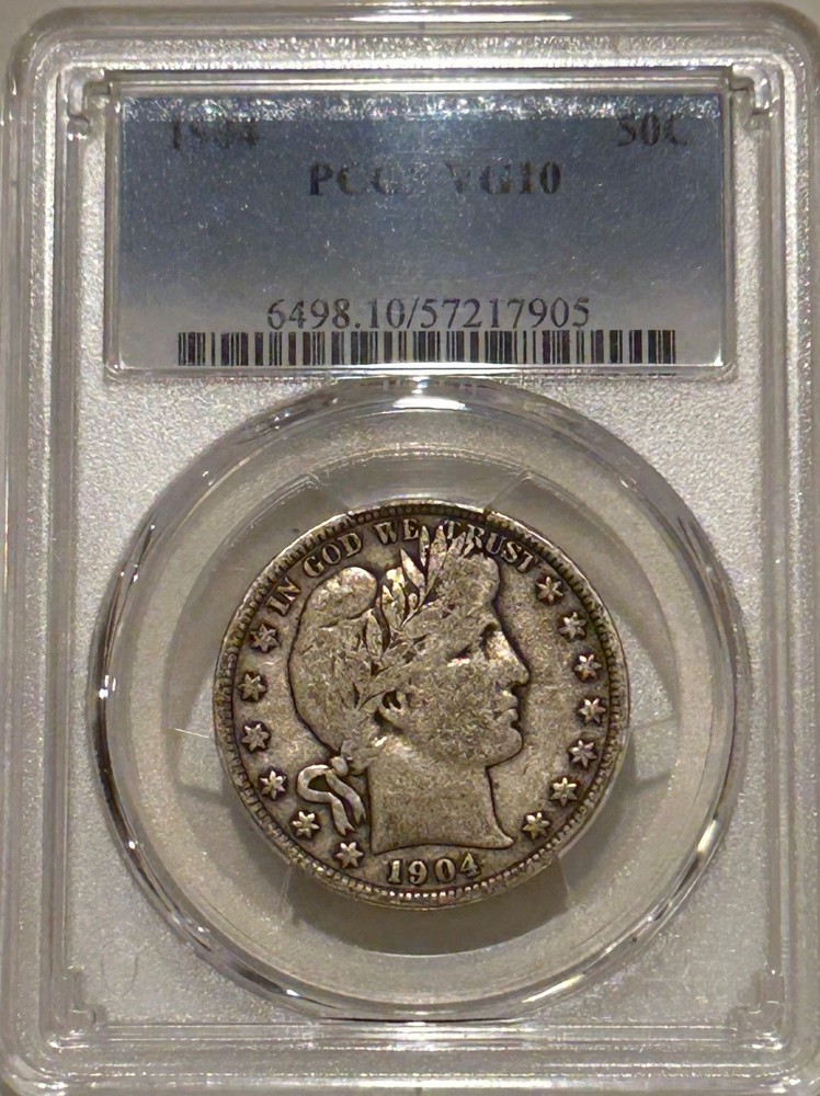 1904 P Barber Silver Half Dollar PCGS VG10