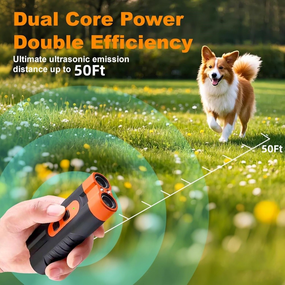 2026 Portable Ultrasonic Dog Repeller Stop Barking Anti Bark Device Rechargeable