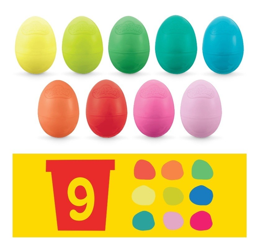 Play-Doh Easter Bag 9 Eggs Modeling Clay Set Multicolor 2023