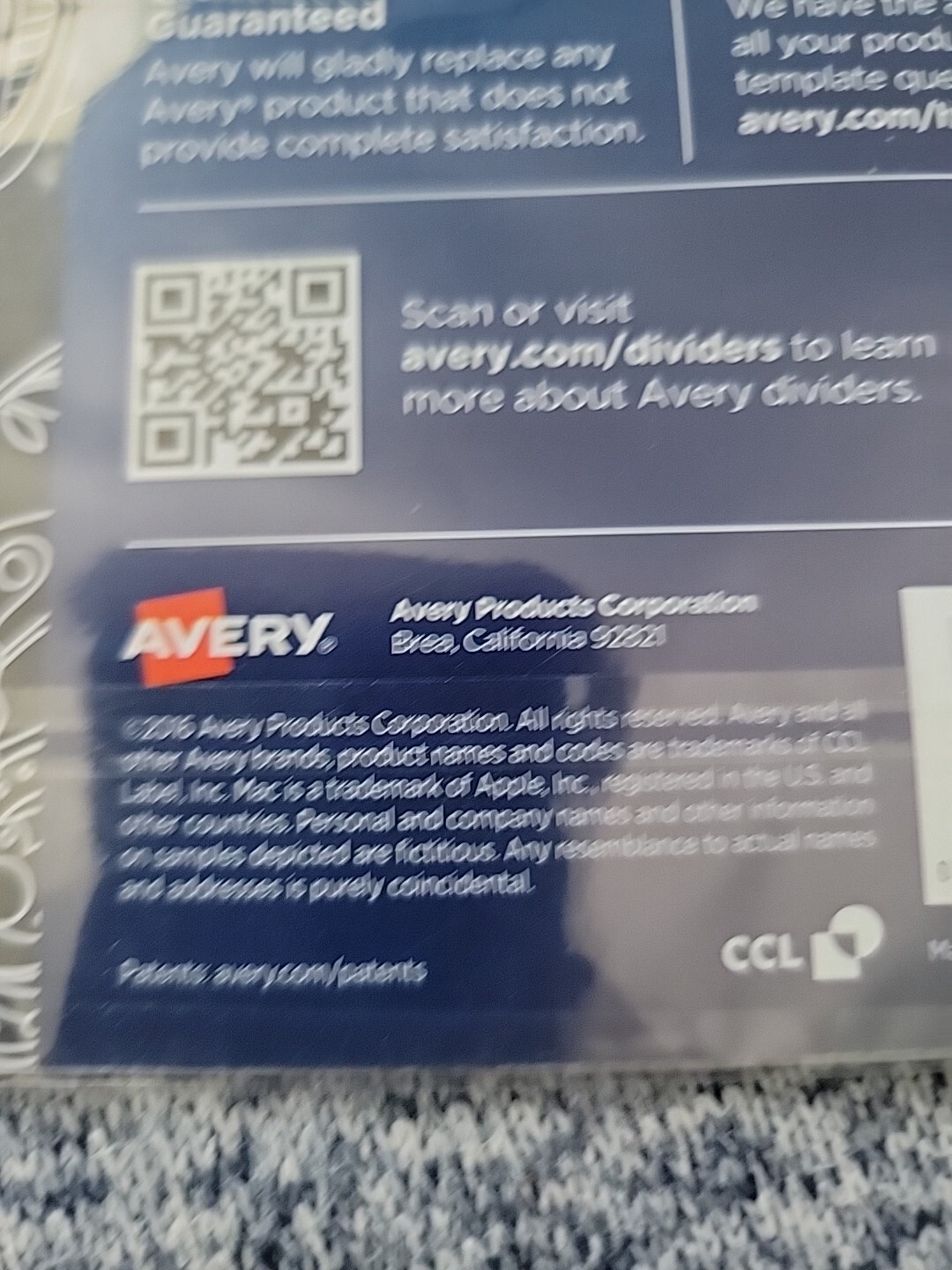 Avery/Big Tab/Color Your Own Dividers/5-Tabs/ New! Lot Of 3