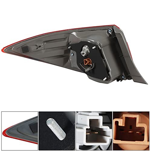 Outer Right Tail Light Assembly Replacement for Corolla OE-Style 2014-2016