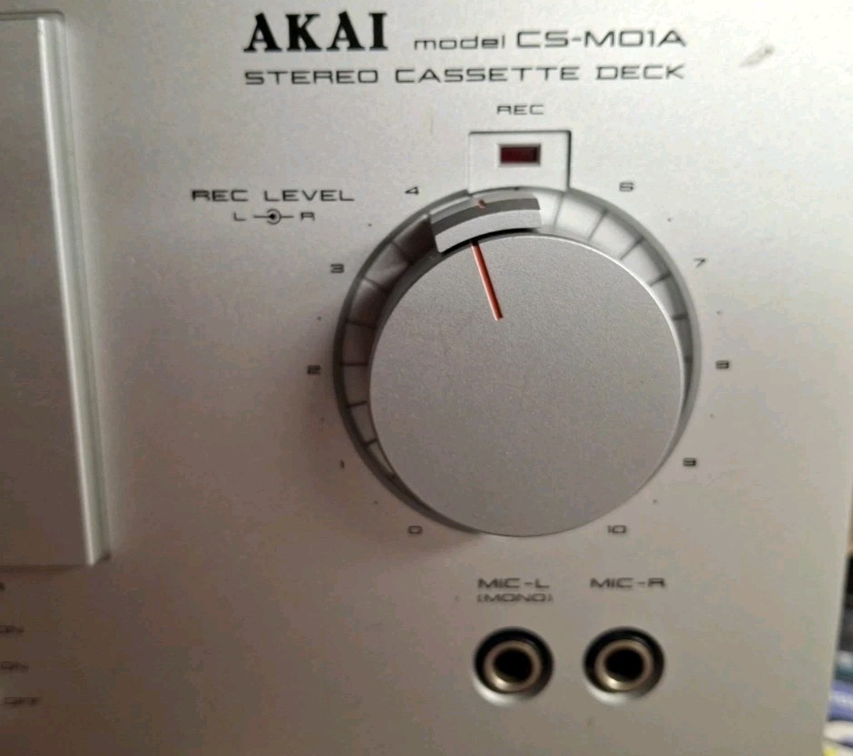 REC LEVEL Control Knobs For Akai CS-M01A CS-M02 CS-M3/M4 Stereo Cassette Deck