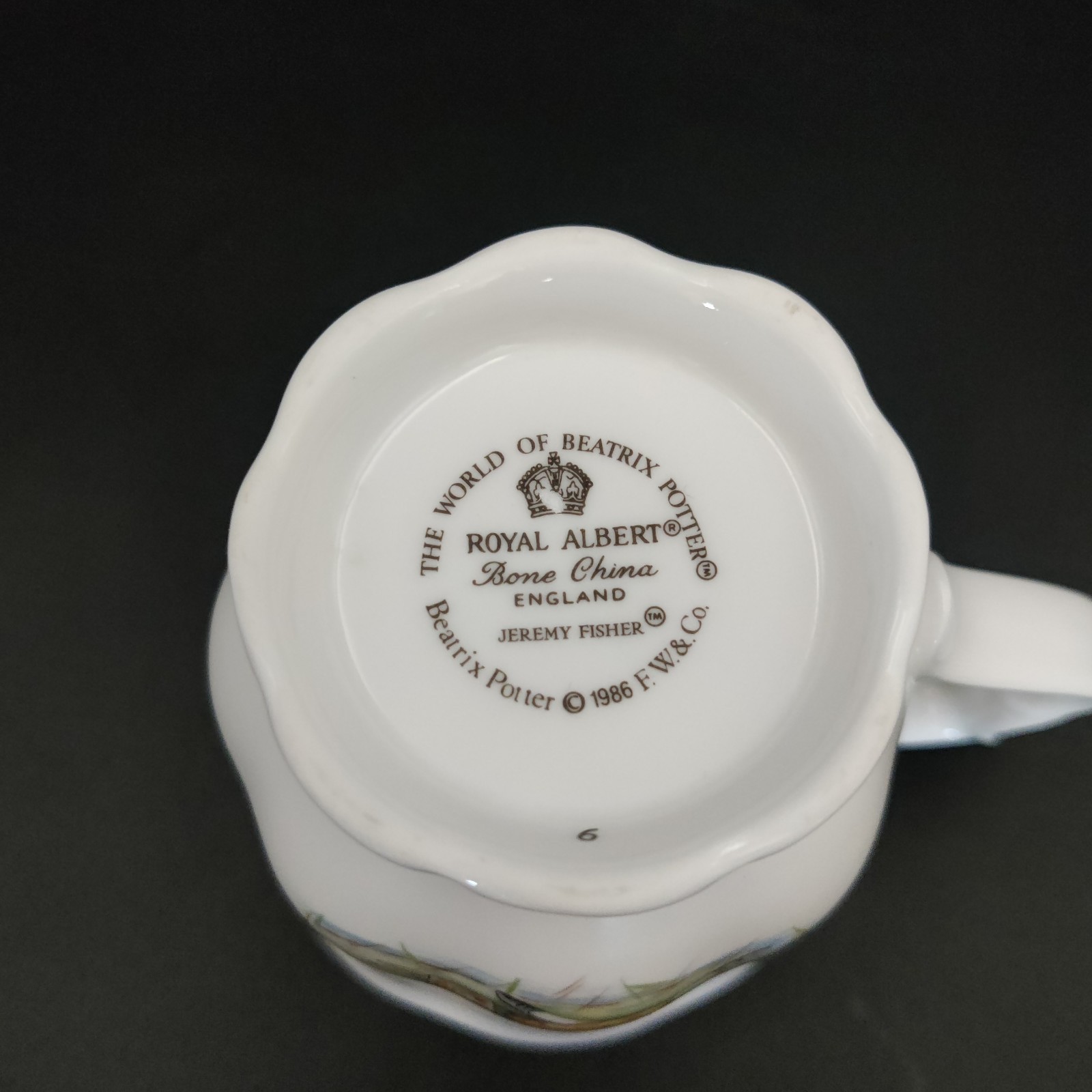 Vtg Royal Albert Jeremy Fisher Mug from The World of Beatrix Potter Series 1986