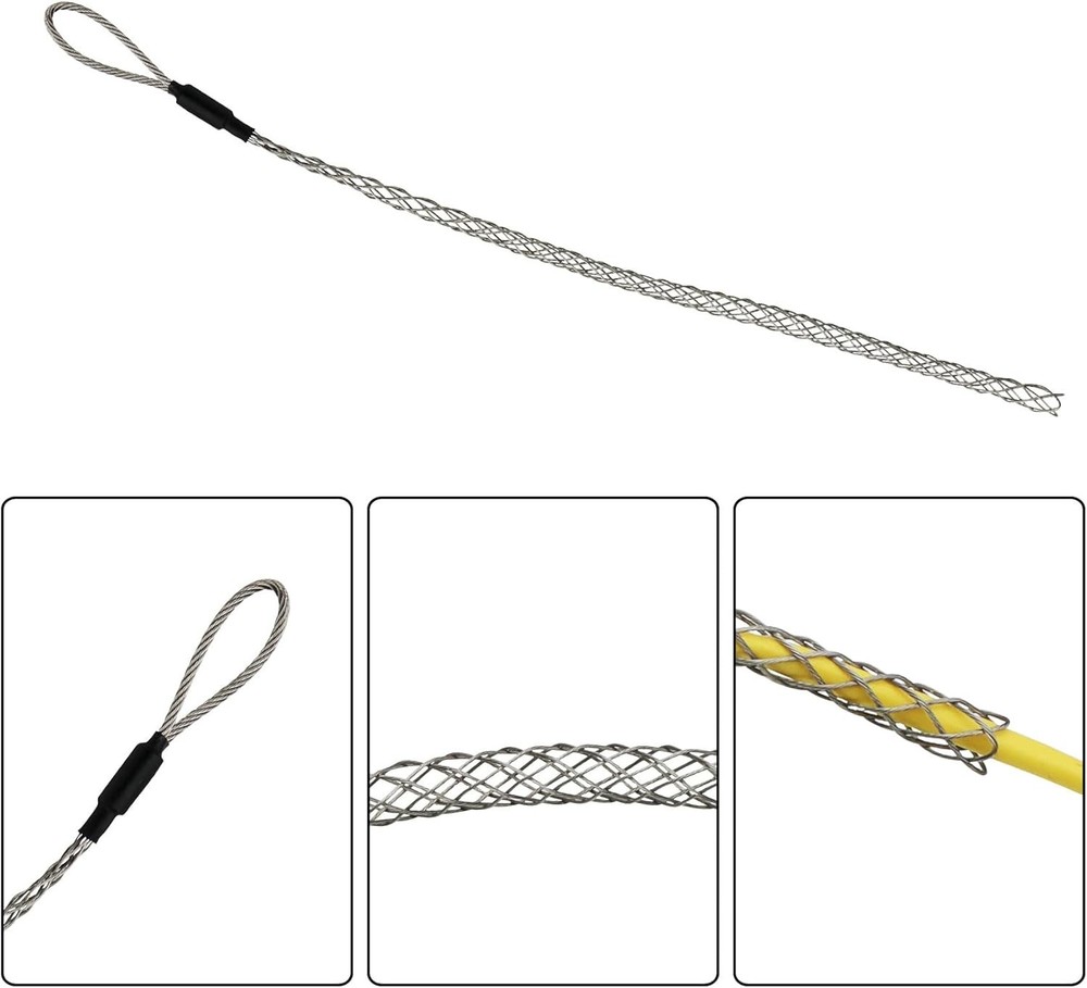 1 Pack Cable Pulling Grip, Electrical Wire Puller Socks, Stainless Steel Mesh Sl