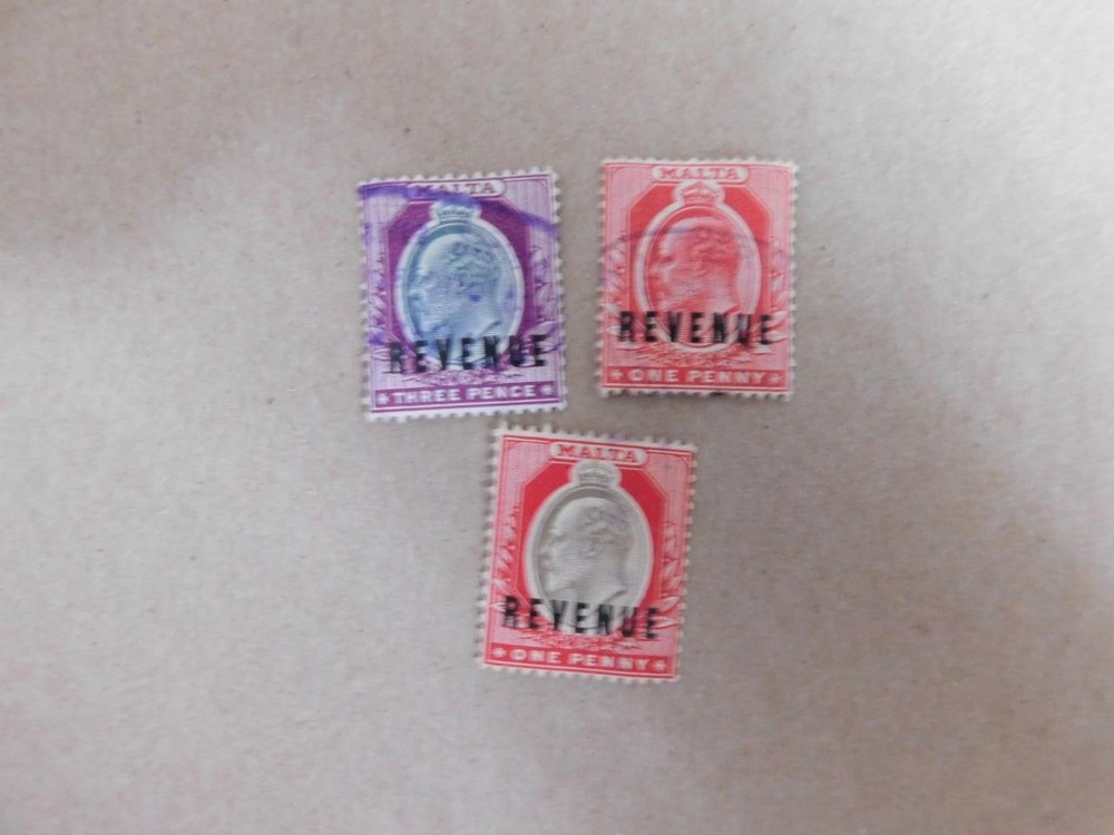 MALTA REVENUES 3 DIFFERENT ALL USED