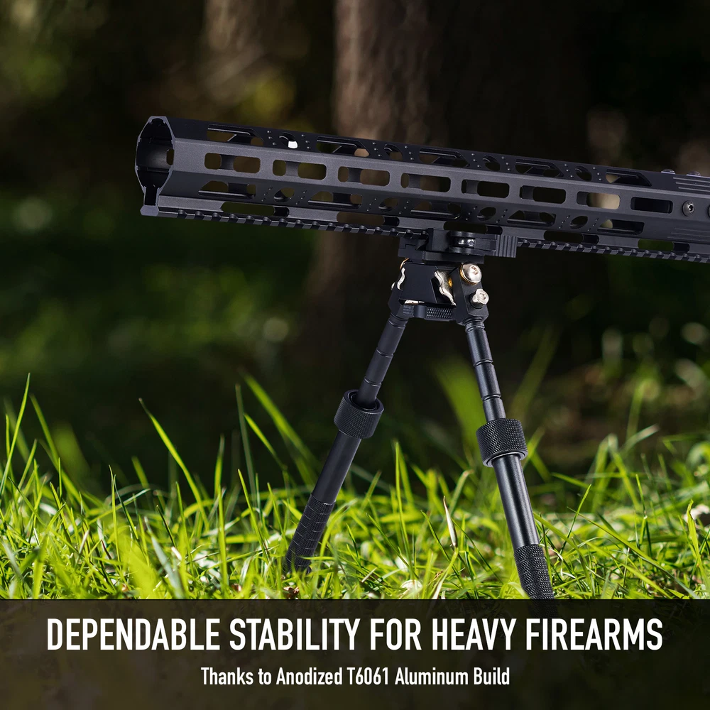 Rifle Bipod Quick Detach Mount 6.5-9.5" Adjustable for Picatinny Rail