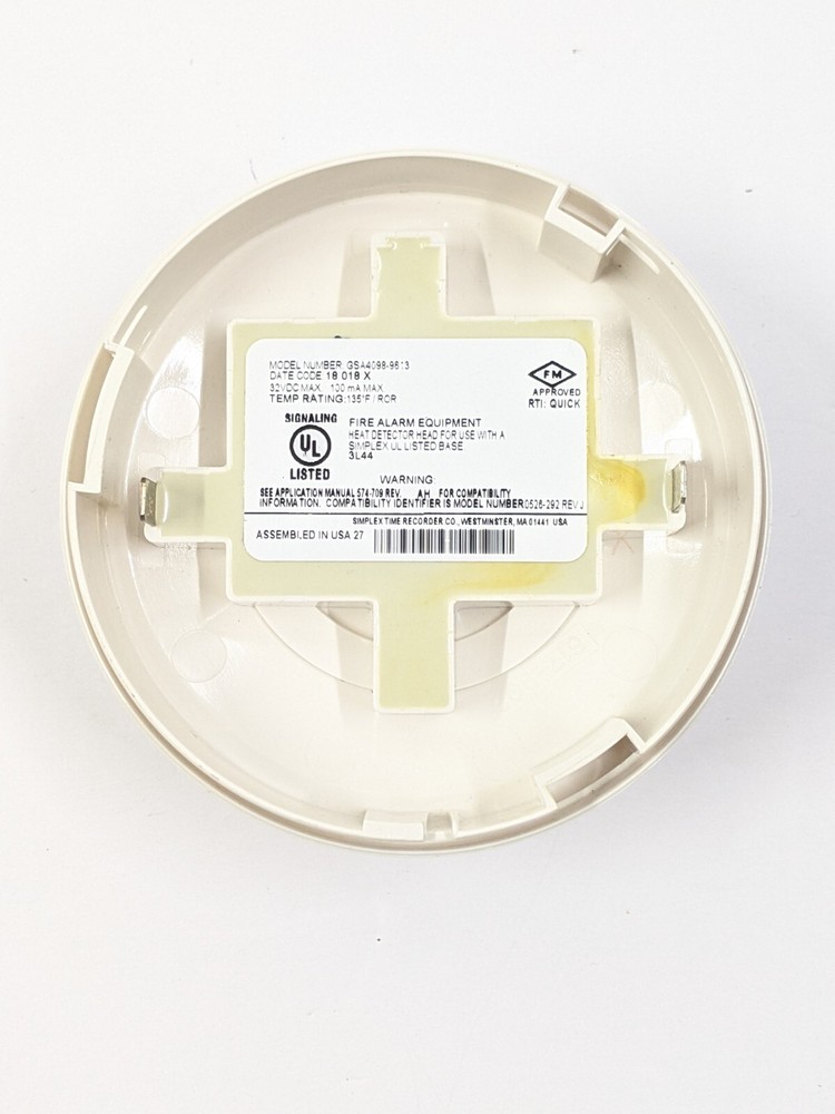 Simplex GSA4098-9613 Heat Detector Head Open Box