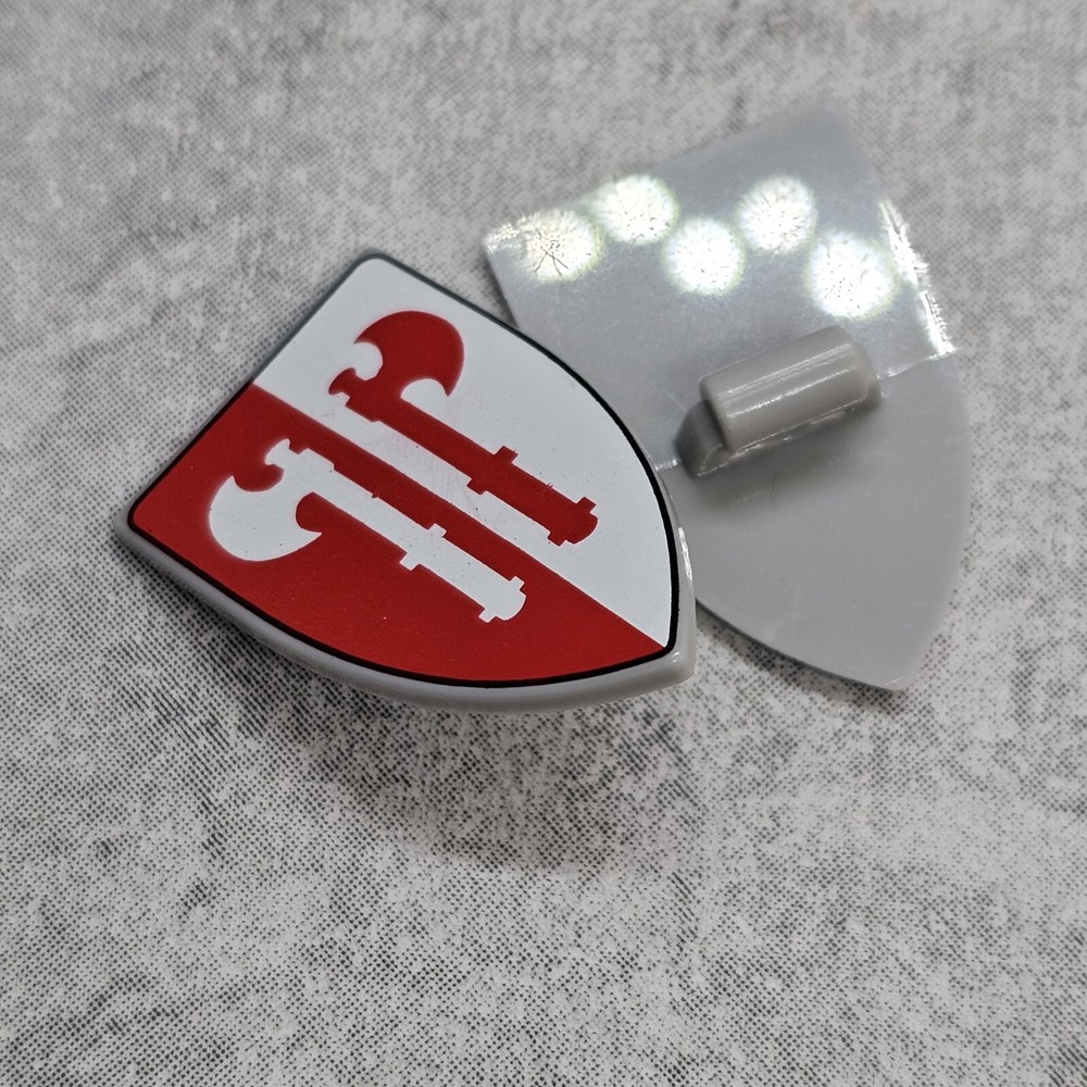 5pack Axe Shield Red White Blocks Accessories for Minifigures Ga13AS01