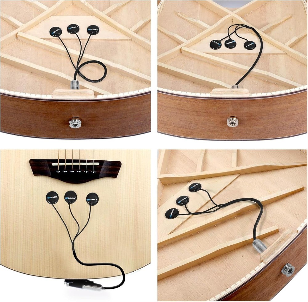 Instruments Passive Piezo Acoustic Guitar Pickup – Three Balanced Passive...