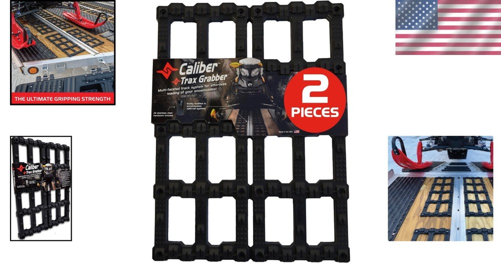 Innovative 2-Pc Snowmobile Traction Set - Trax Grabber for Effortless Loading
