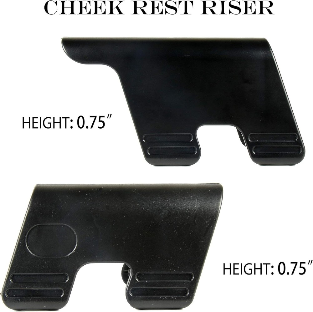 Versatile 2-Piece Cheek Rest Riser: Lightweight Polymer, 1.25" & 0.75" Heights