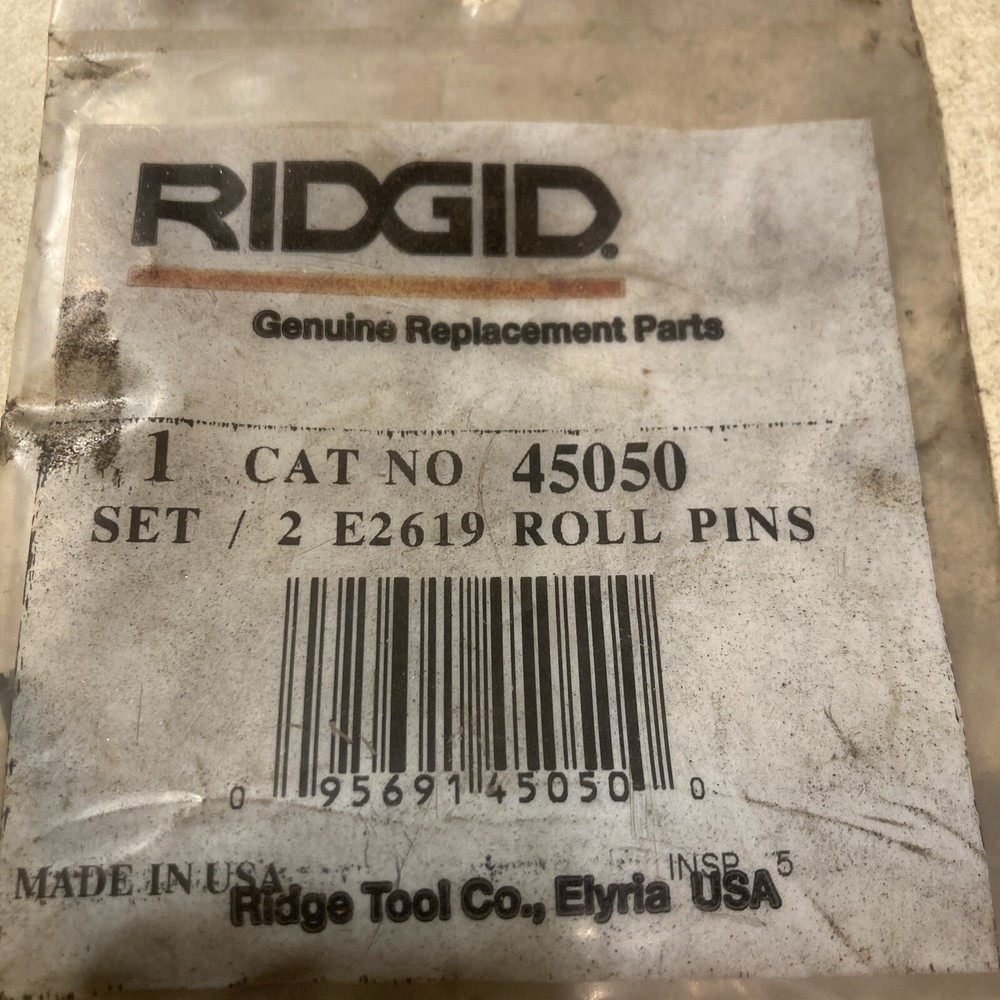 RIDGID Roll Pins 2pc Cat No 45050 E2619