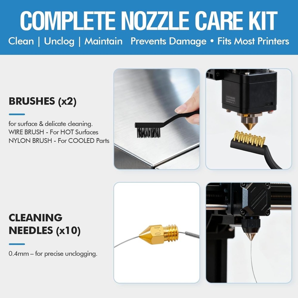 38PCS 3D Printer Tools, 3D Printer Tool Kit with Nozzle Cleaner, Scraper, Files,