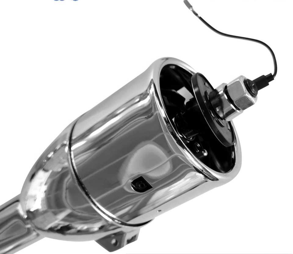 30" Auto Column Shift Tilt Steering Column Indicator W/ Wheel Adapter Chrome